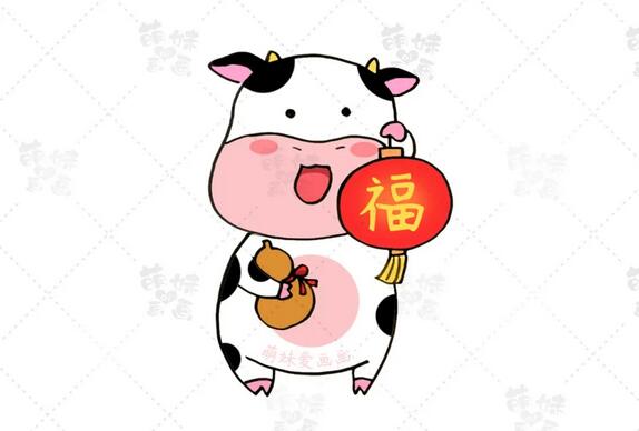 学画8只小牛的简笔画,简单又可爱