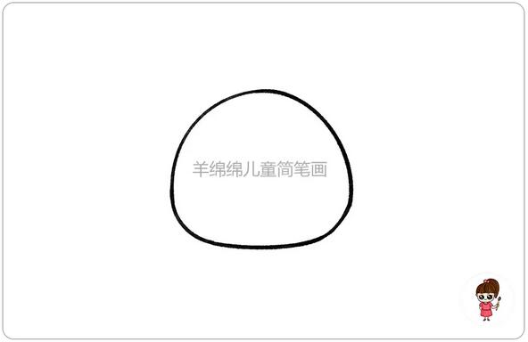 元宵节简笔画,教你画可爱的小汤圆