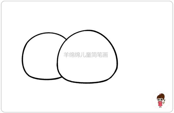 元宵节简笔画,教你画可爱的小汤圆