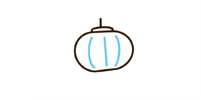 灯笼简笔画怎么画教程图片
