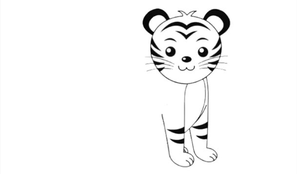 虎年如何画卡通老虎简笔画?