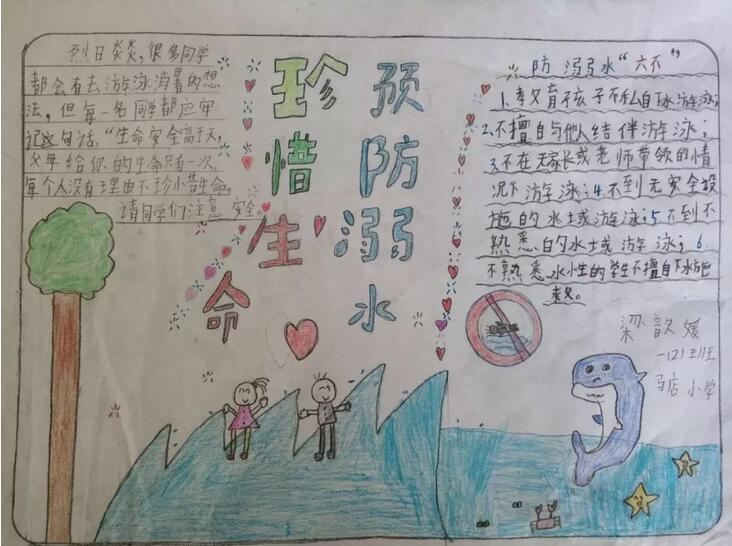 防溺水手抄报图片和文字内容素材