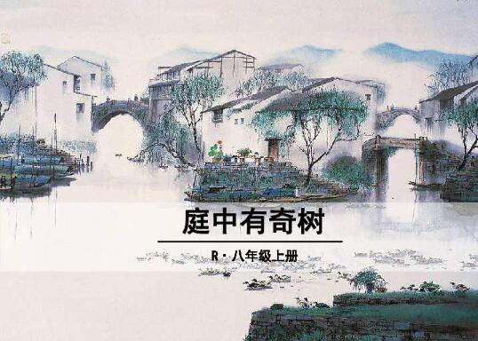 庭中有奇树古诗带拼音版