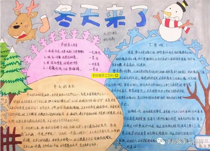冬季万能手抄报图片