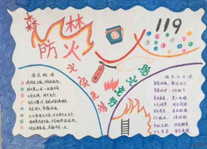 森林防火手抄报图片简单漂亮