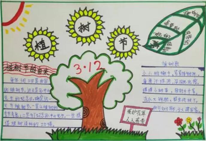 植树节手抄报图片简单好看