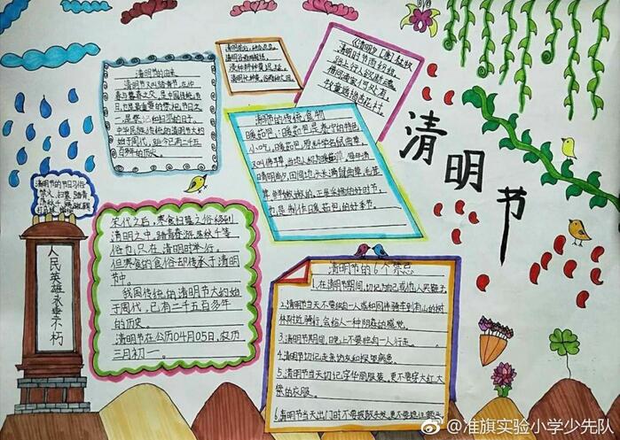 清明节手抄报图片简单又漂亮