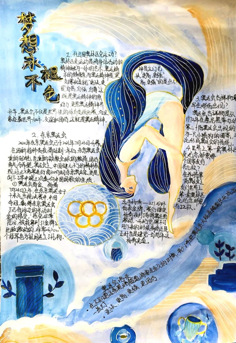 2021年东京奥运会手抄报图片