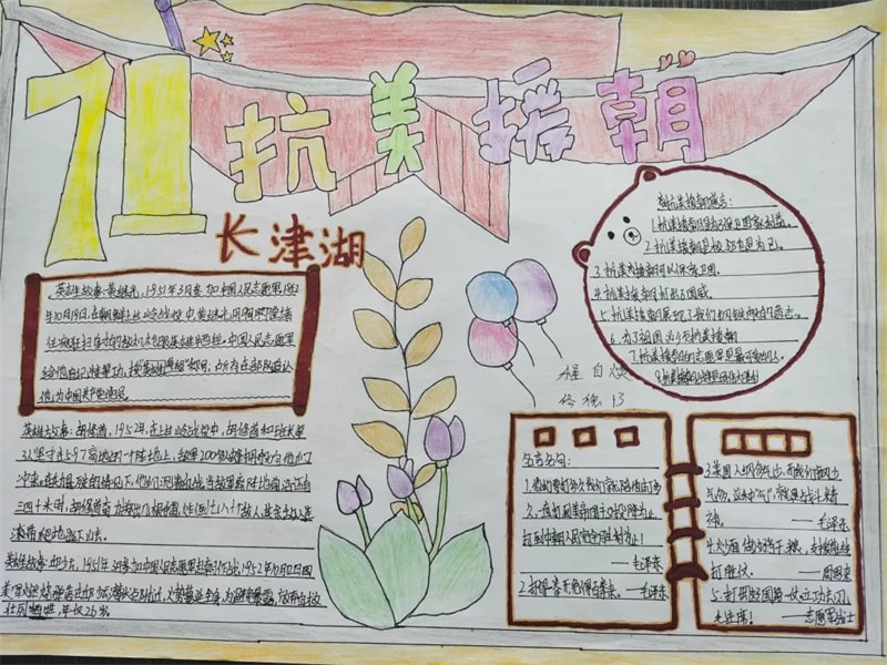 长津湖手抄报图片